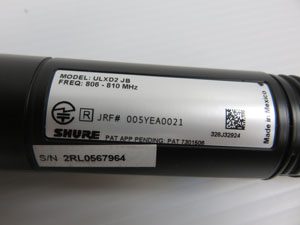 SHURE ハンドヘルド型送信機 ワイヤレスマイク 販売
