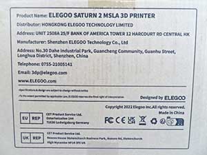 新品 ELEGOO Saturn 2 3Dプリンター 販売